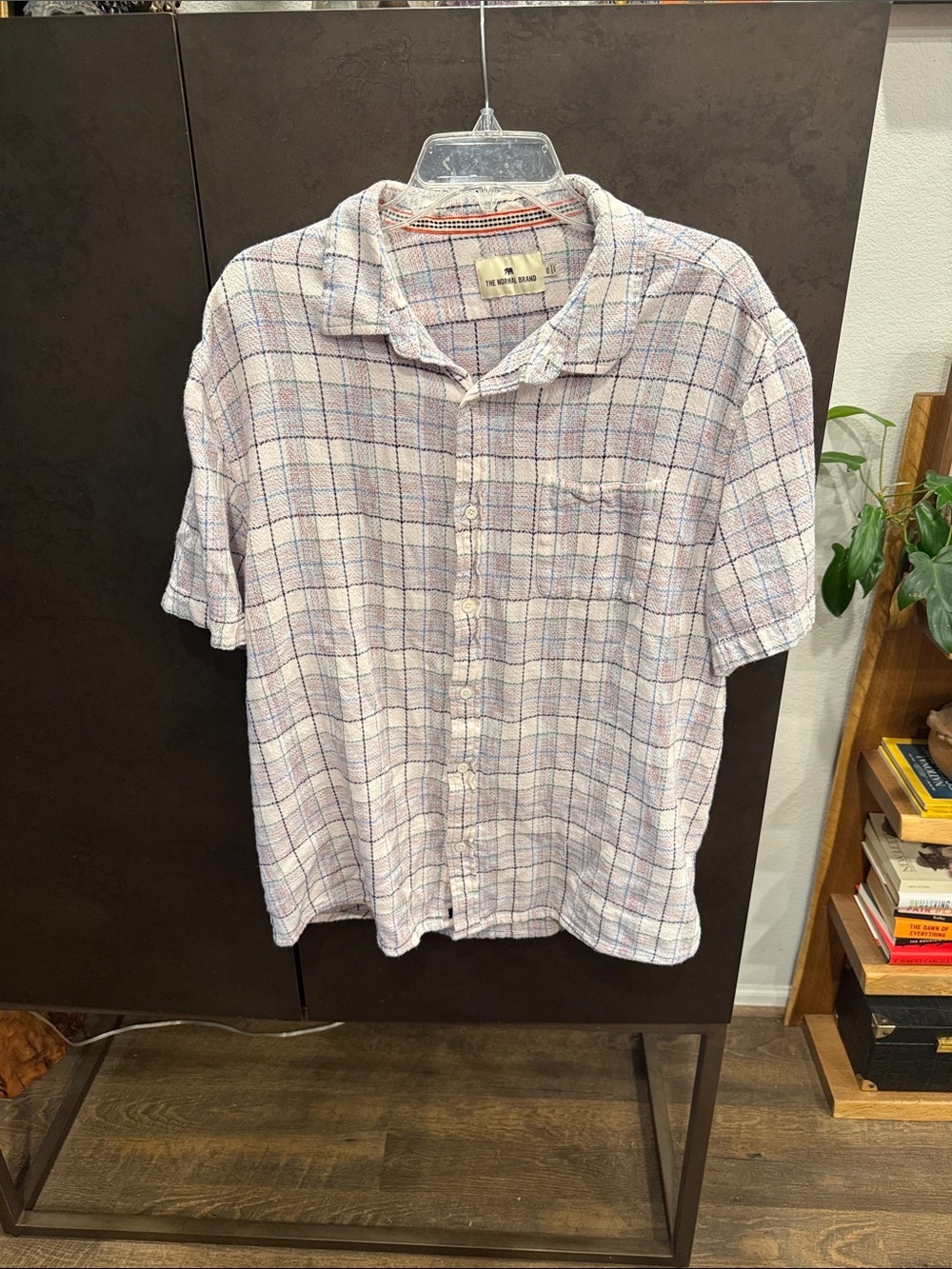 The Normal Brand Short-Sleeve Plaid Button-Down Shirt 100% Cotton